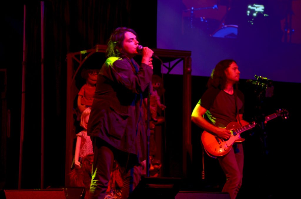 Credit: Gerard Way and Ray Toro (My Chemical Romance) preforms at the "Puppets for Puppetry” fundraiser on Saturday, September 24, 2016 honoring puppeteer Dave Goelz. All photos courtesy of The Jim Henson Company. © 2016 The Jim Henson Company.